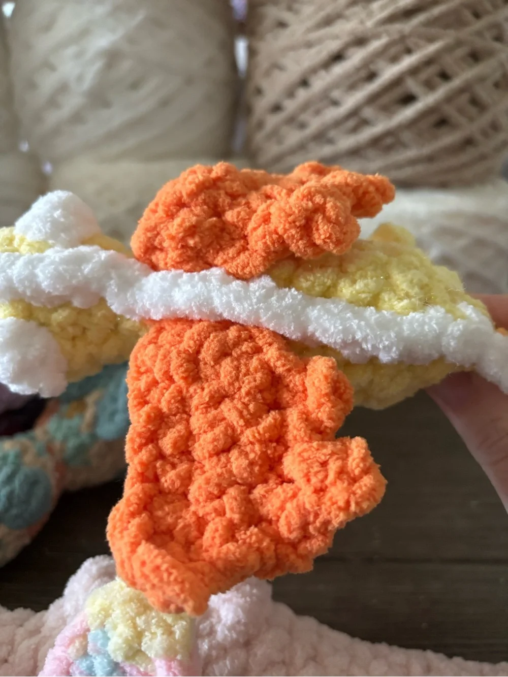 Crochet mini dragon handmade plush. Create your own